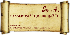 Szentkirályi Abigél névjegykártya